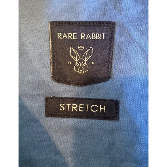 Rare Rabbit Button Down Shirt Size Large Men’s Blue Long Sleeve - Picture 3 of 9